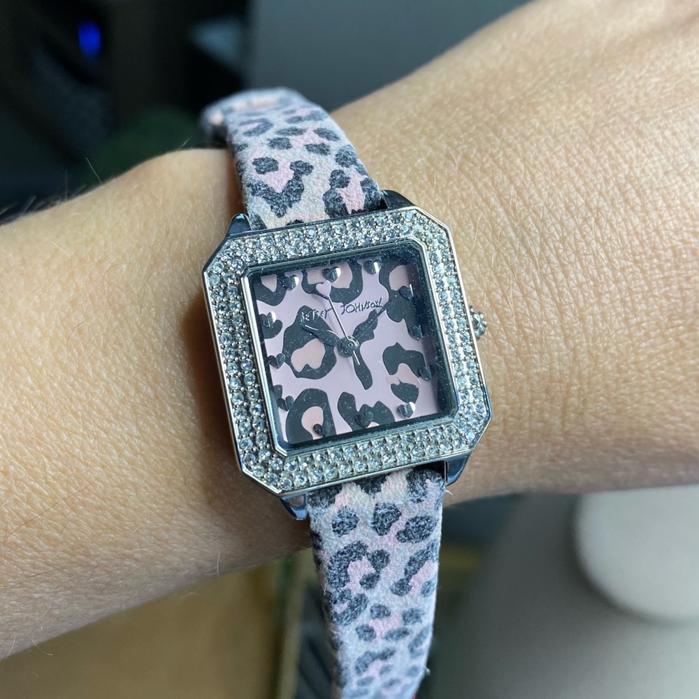 Betsey Johnson leopard watch